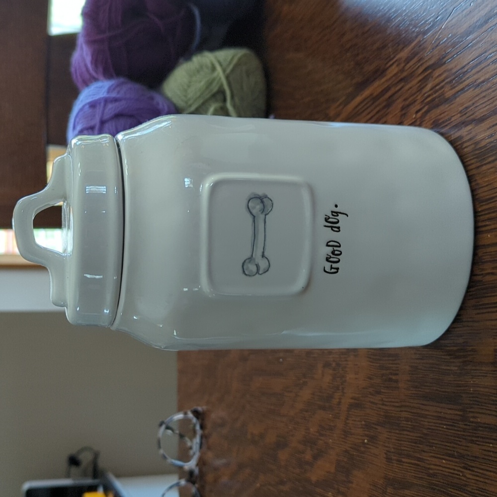 Rae Dunn Dog Treat Container
